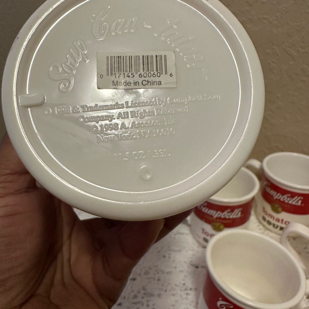 Lot Of Campbell Tupperware Soup Mugs & A Can Collection Mugs - Picture 9 of 9